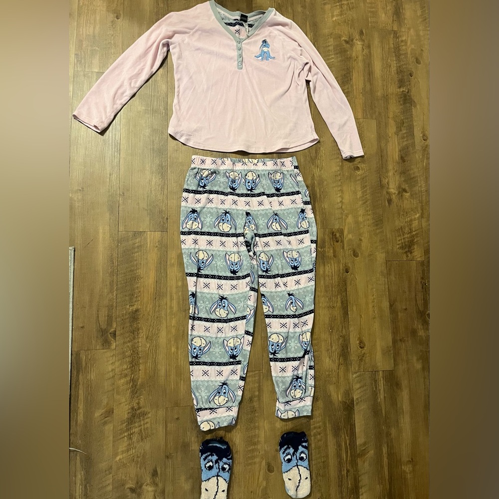 Juniors Disney Eeyore Pajama Set